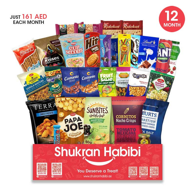 30 Pcs Shukran Habibi Snack Box for 12 month