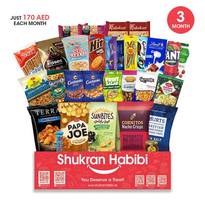 30 Pcs Shukran Habibi Snack Box for 3 month