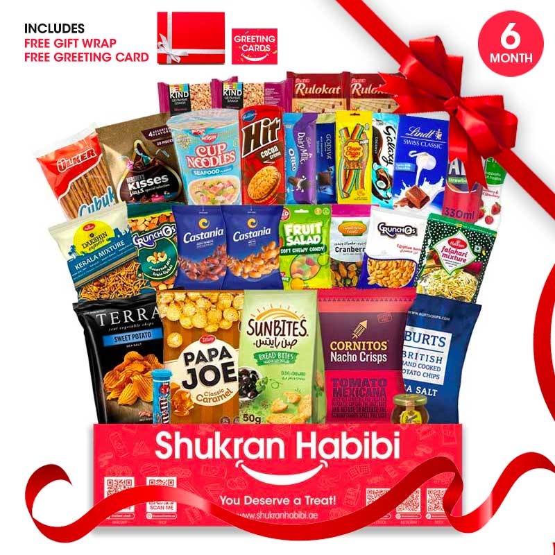 30 Pcs Shukran Habibi Snack Box for 6 month