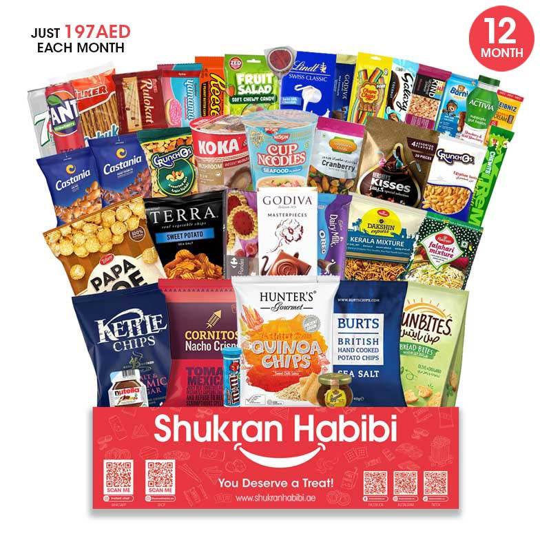 40 Pcs Shukran Habibi Snack Box for 12 month