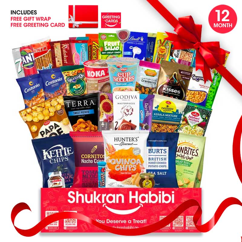 40 Pcs Shukran Habibi Snack Box for 12 month