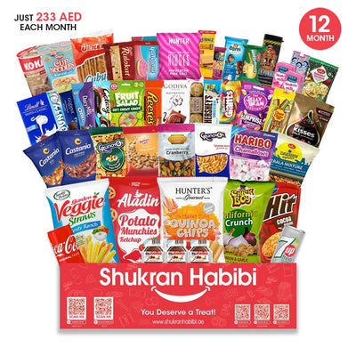 50 Pcs Shukran Habibi Snack Box for 12 month