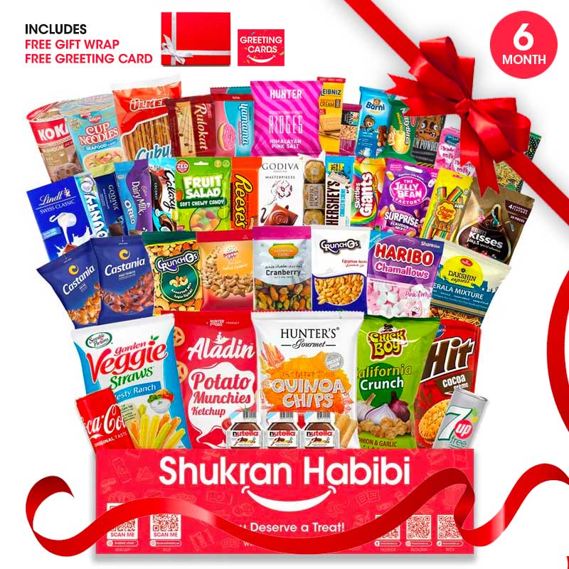 50 Pcs Shukran Habibi Snack Box for 6 month