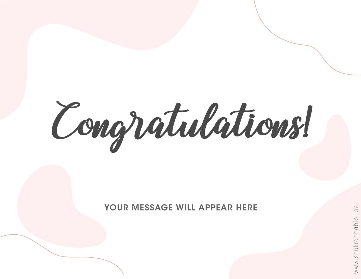 Congratulations Card - Add on Item