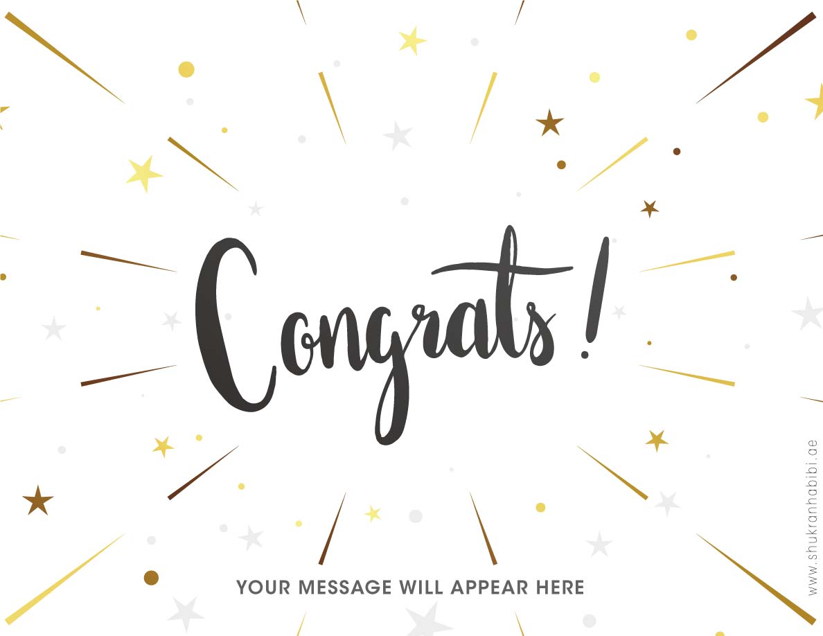 Congratulations Card - Add on Item