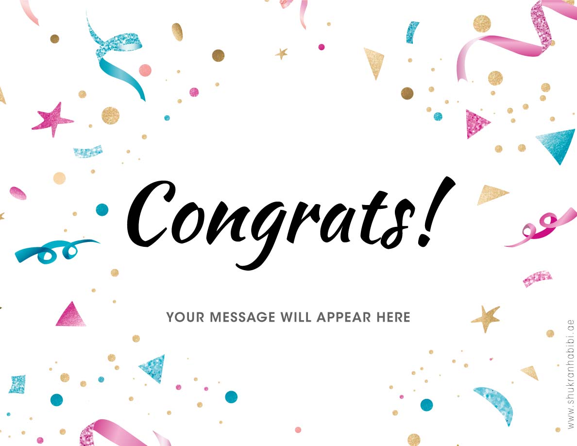 Congratulations Card - Add on Item