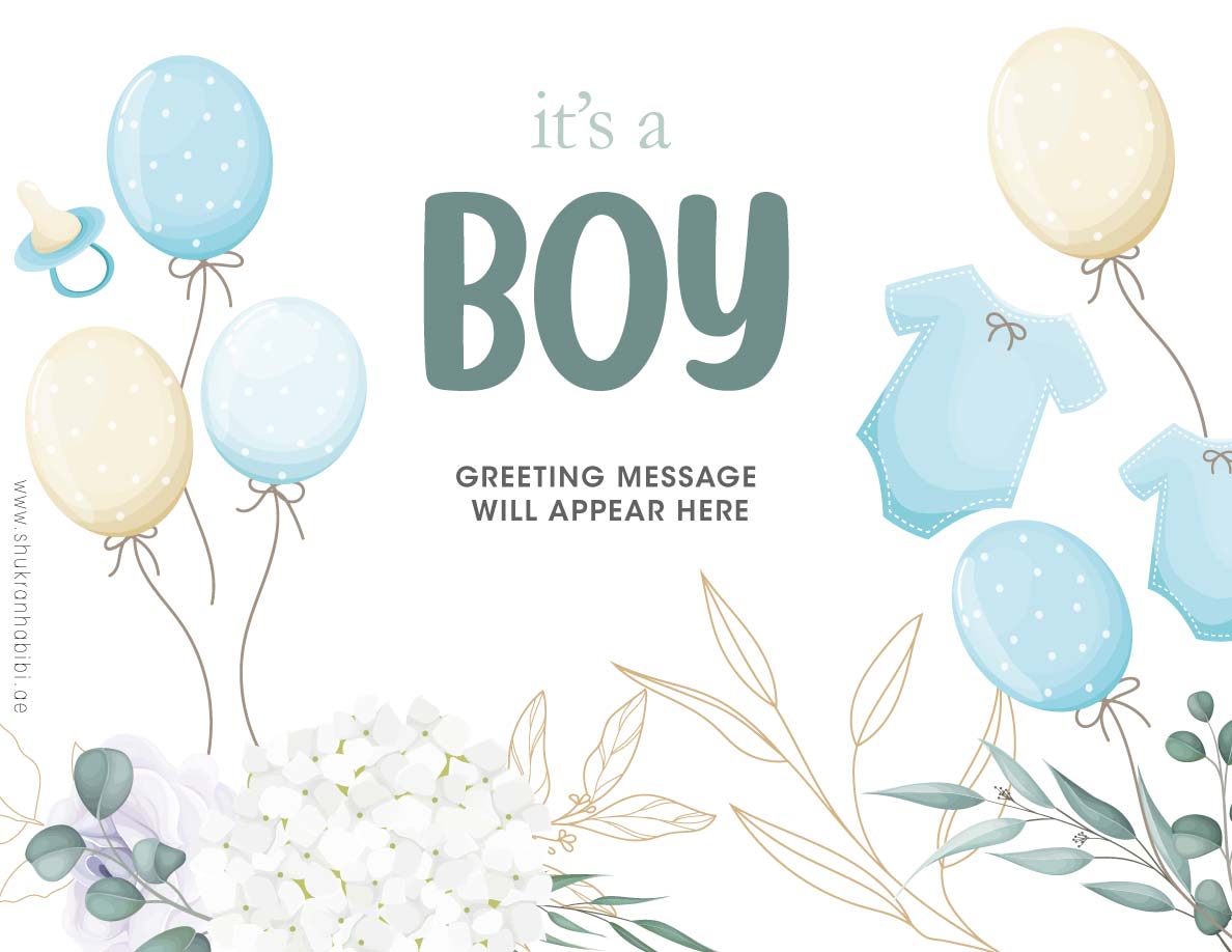 Its a Boy Baby Shower Card - Add on Item