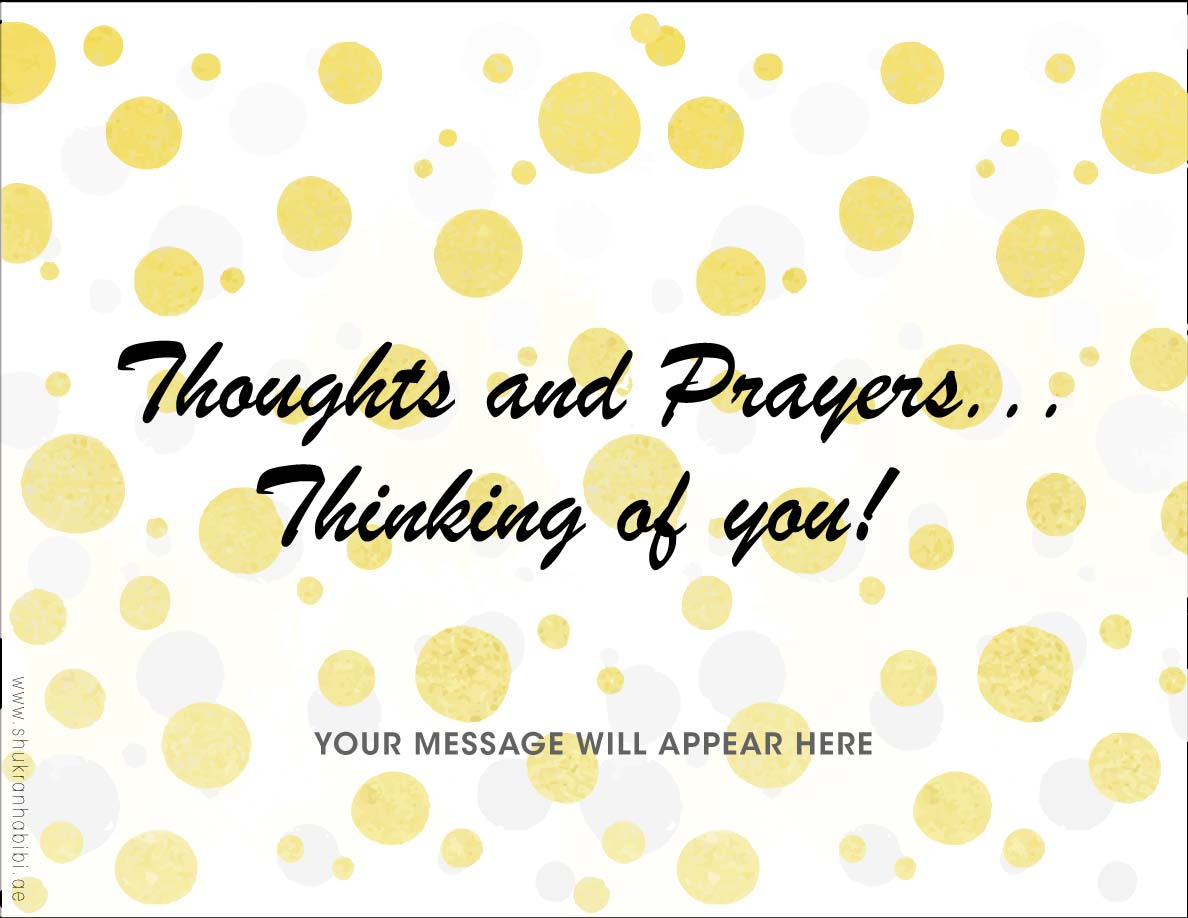 Thoughts & Prayers Card - Add on Item